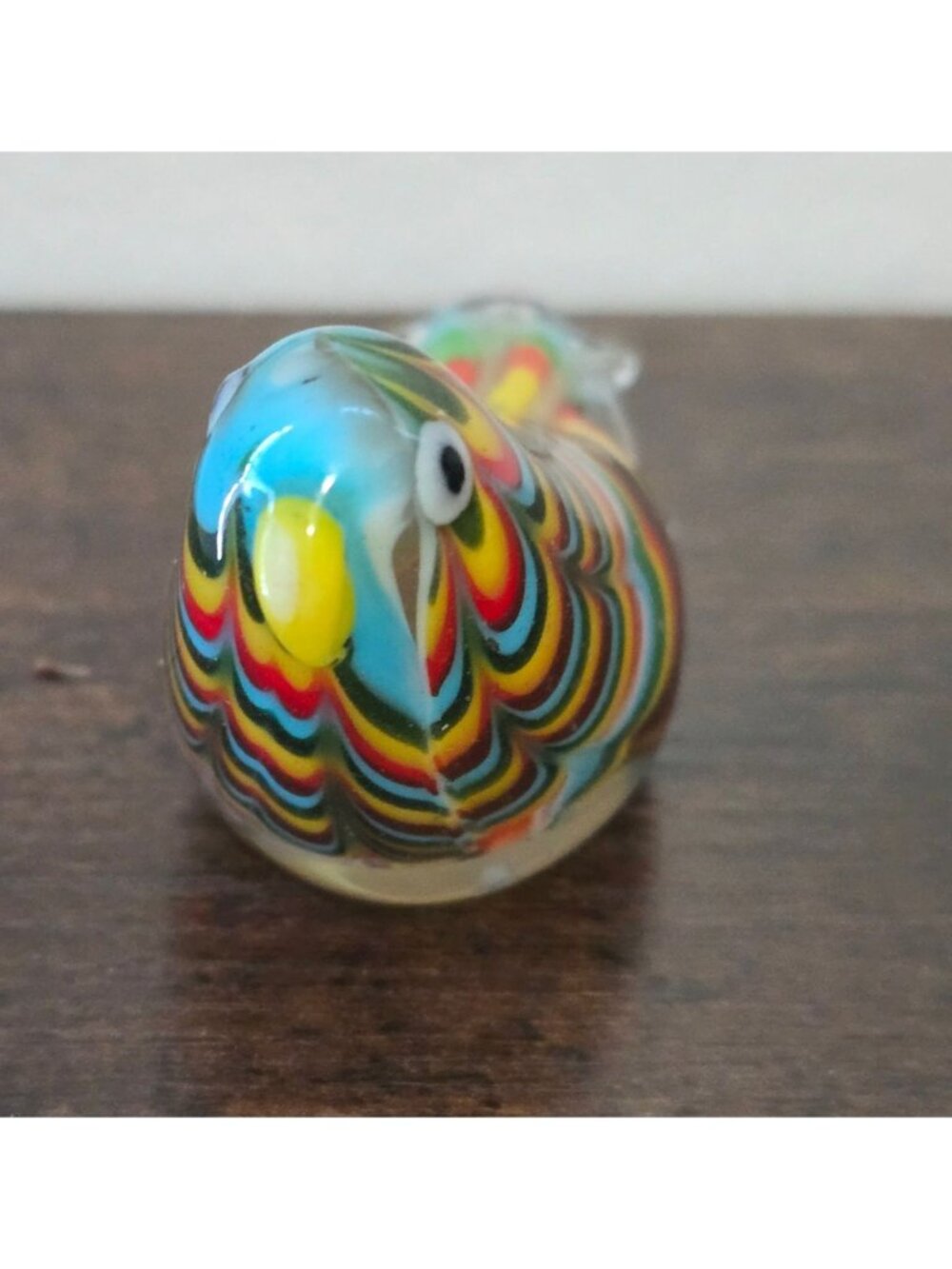 Set Of 3 Handblown Glass Bird Figurines - Multicolor Clear & Blue Designs - Picture 9 of 16